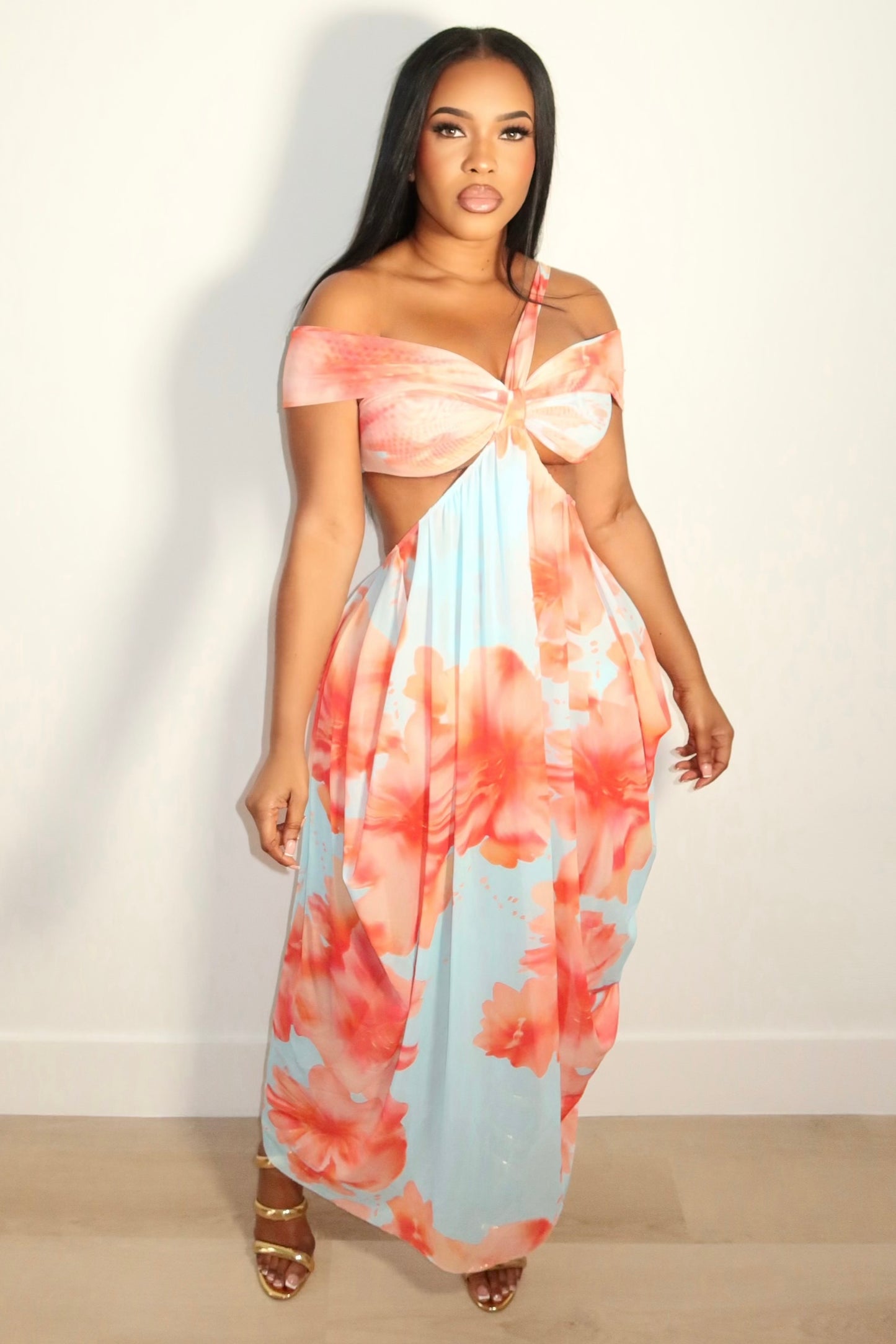 Azure Bloom Dress